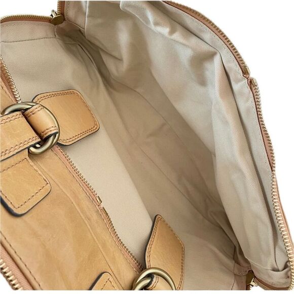 Chloé Quilted Leather Bay Handbag Camel Brown Satchel for Women - Picture 7 of 7